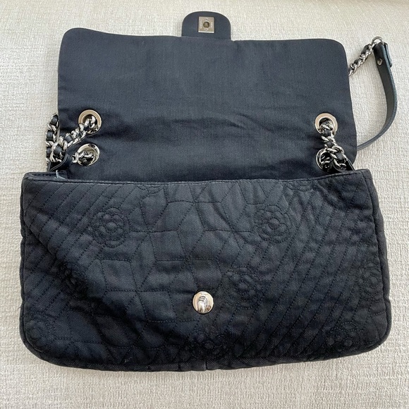 SOLD Chanel Camelia Denim Black Bag - Picture 10 of 17